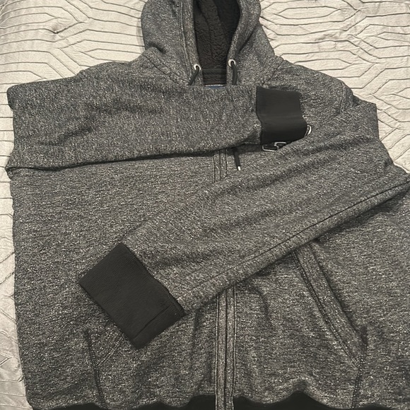 Men’s Aeropostale Grey Zipper Hoodie Size L - Picture 5 of 10